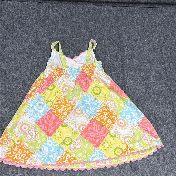 Janie and Jack Pink Orange Sleeveless Sundress - Picture 3 of 5